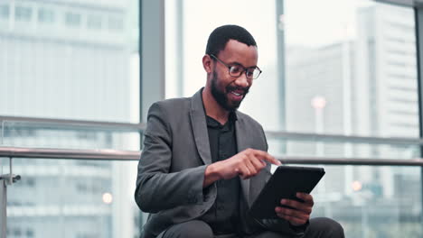 Search,-tablet-and-business-with-black-man