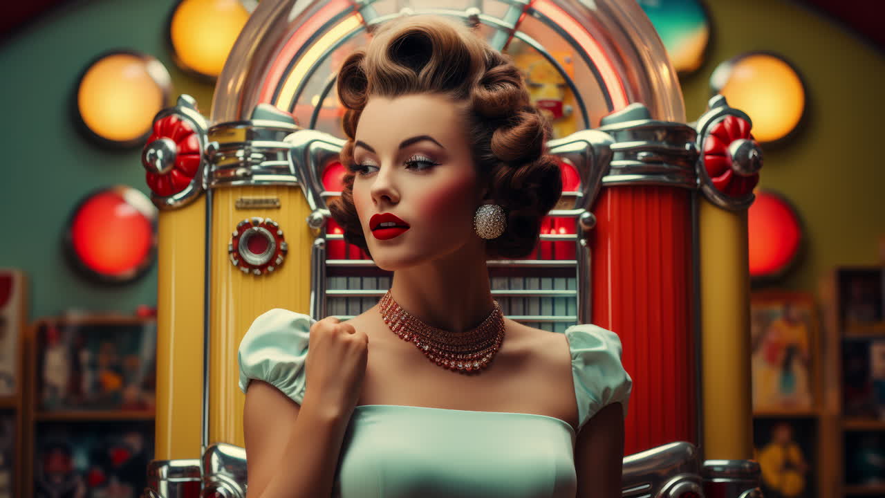 유크박스와 여성 인형 머리는 생성 ai로 만들어졌습니다.