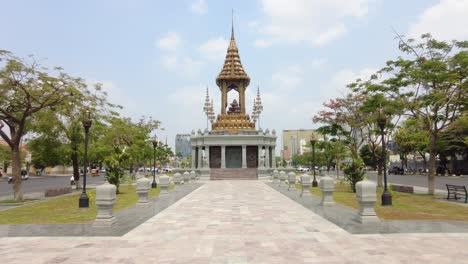 urban asian landmarks, constitution monument, symbolic city structures