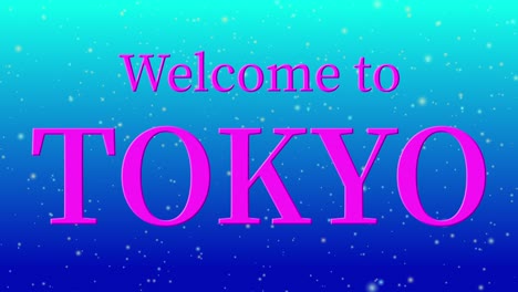 welcome to tokyo message text animation motion graphics