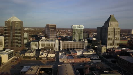 Luftaufnahme-Der-Skyline-Von-Greensboro-In-Greensboro,-North-Carolina