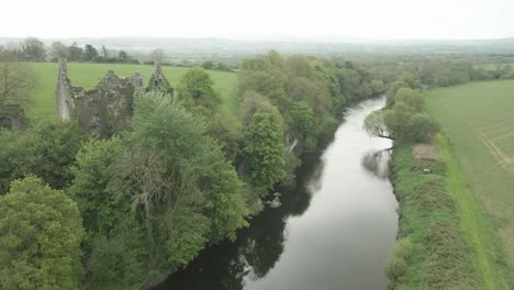 enchanting river blackwater flowing by ruins of dromaneen castle cork ireland