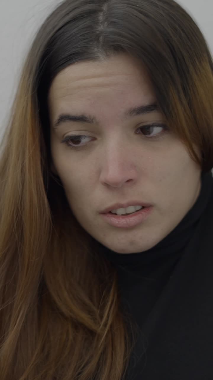 Woman's Changing Expressions: From Thoughtful to Surprised