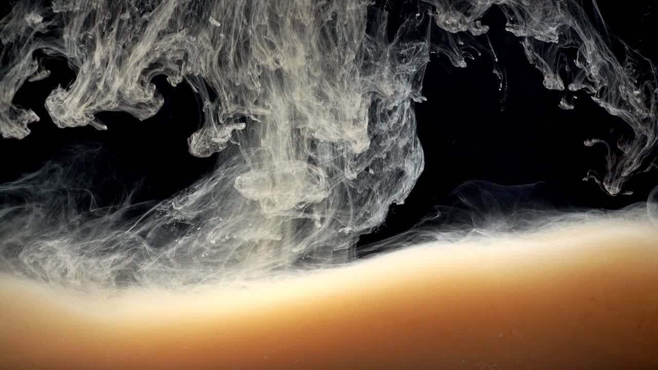 Farben. Abstrakte Formen. Aufnahme auf schwarzem Hintergrund.