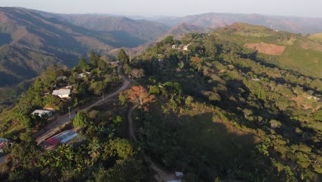 drone flight over the town of la sierra, in the state of cojedes, venezuela