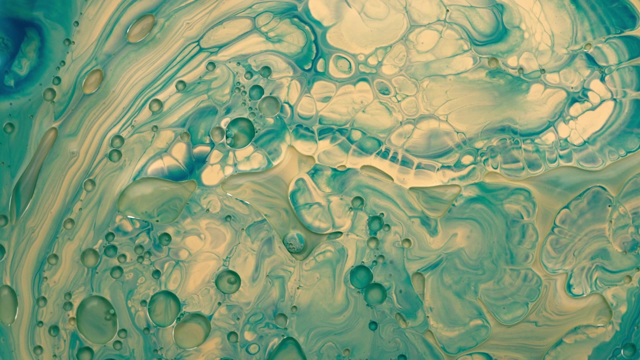 Colori acrilici blu e gialli