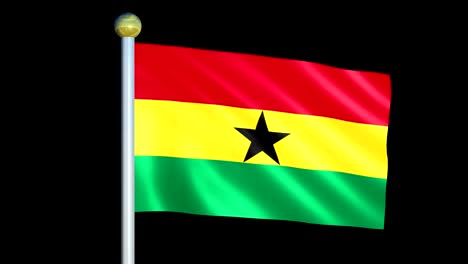 large looping animated flag of ghana