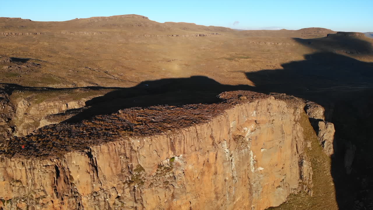 Aerial View of a Mountain Cliff