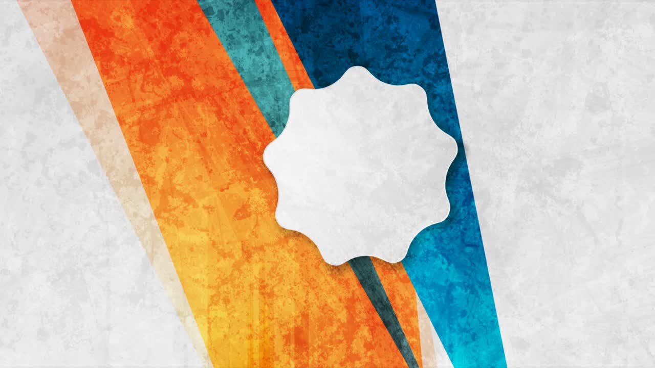 fondo de movimiento corporativo grunge colorido con etiqueta en blanco redonda