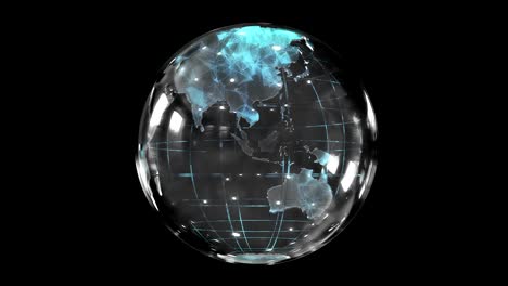 abstract globo giratorio estilizado del planeta. diseño creativo y tecnológico del planeta tierra. en bucle