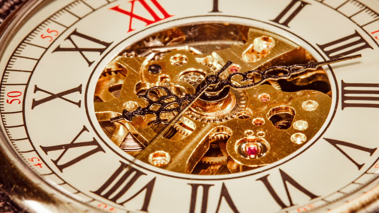 Close up on vintage clock