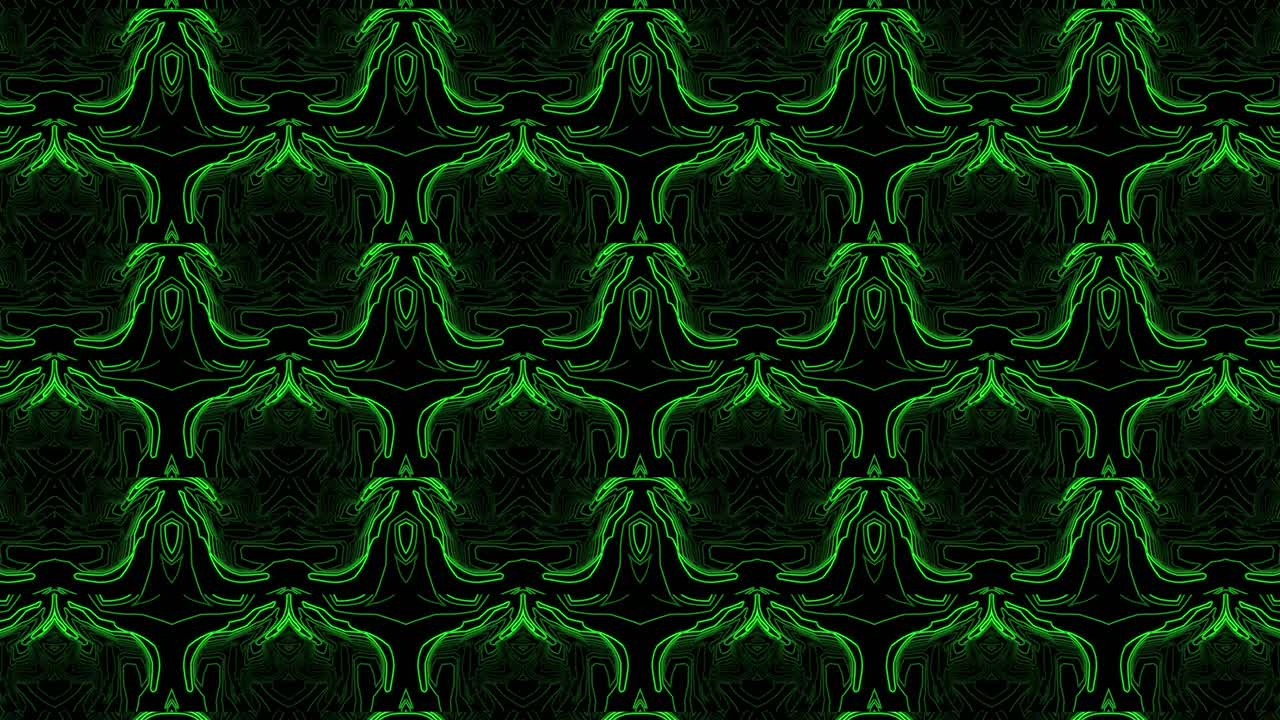 rayas abstractas efecto caleidoscopio. ondas líquidas verdes fondo de movimiento abstracto corporativo. bucle sin costuras. formas de movimiento contorno borde. rayas de onda. animación de video vj, 4k