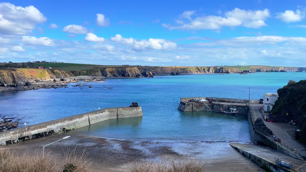 Copper coast Waterford epic Locations Boatstrand fishing harbour on a spring morning