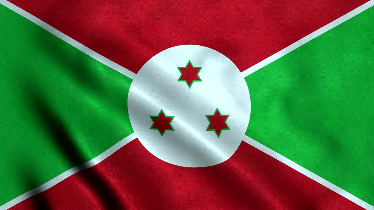 bandera de burundi con un bucle sin costuras de 4k