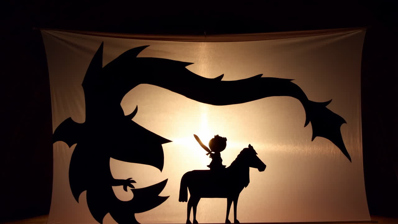 Shadow Puppet Show: Knight and Dragon