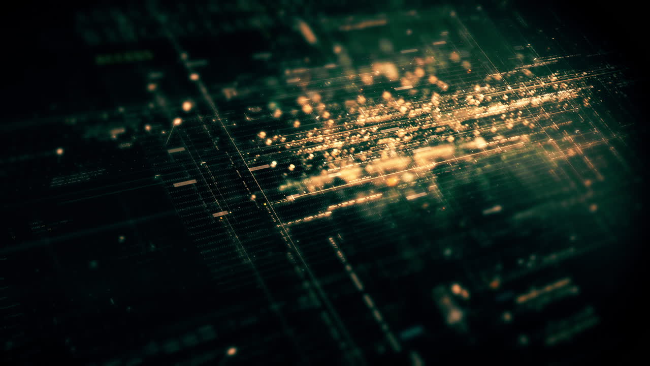 Advanced data matrix simulation UI with cutting-edge digital environment with a dynamic and immersive display of interconnected data matrix information networks systems background