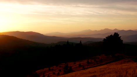 un lapso de tiempo de una puesta de sol.