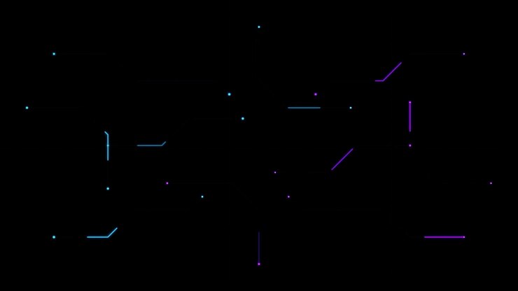 Abstract Digital Network Lines and Nodes Animation