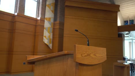 podium at christian religious church chapel 4k