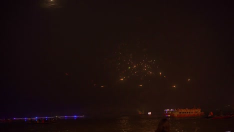 firecrackers show at varanasi during dev diwali