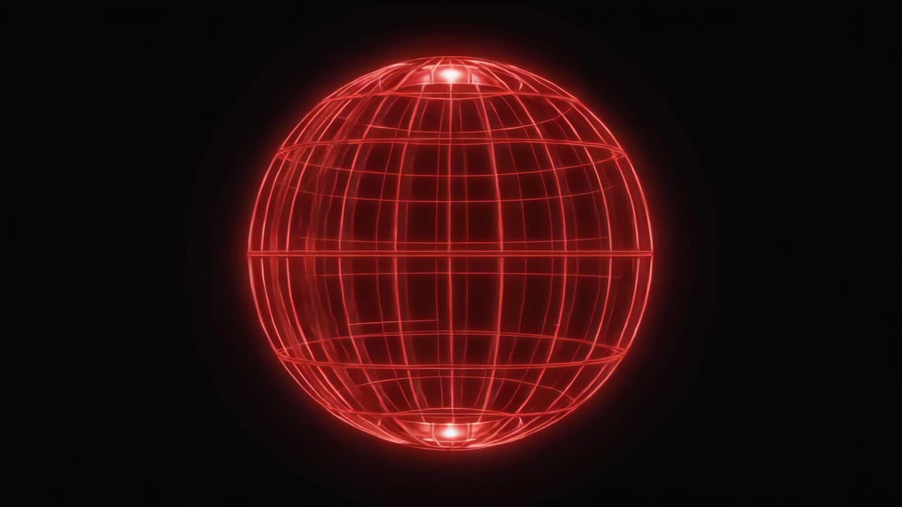 Abstract Glowing Red Sphere