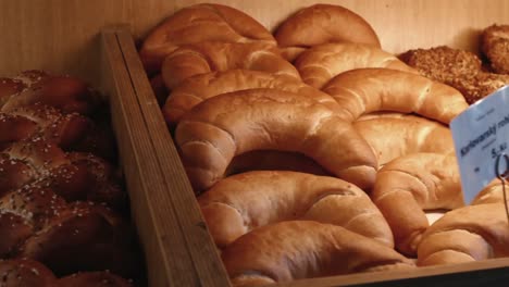 variation of bread in wooden crate