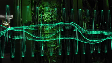 animation of digital data processing over computer servers