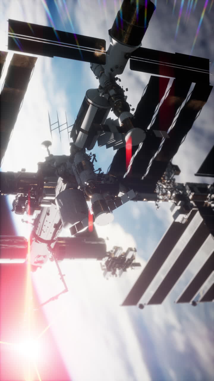 La Stazione Spaziale Internazionale in orbita attorno alla Terra