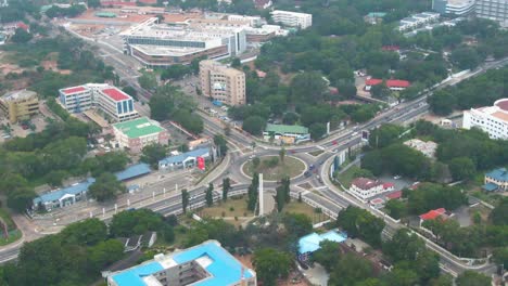intercambio de vista aérea central de accra