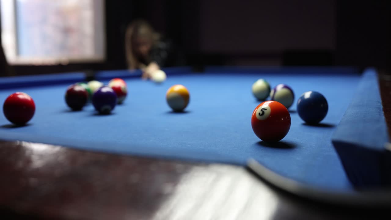 Pool Table with Billiard Balls