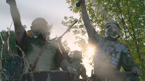 roman soldiers in action