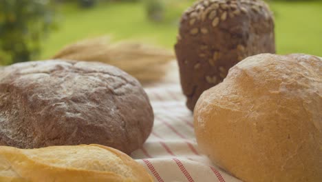 traditional bread on a towel