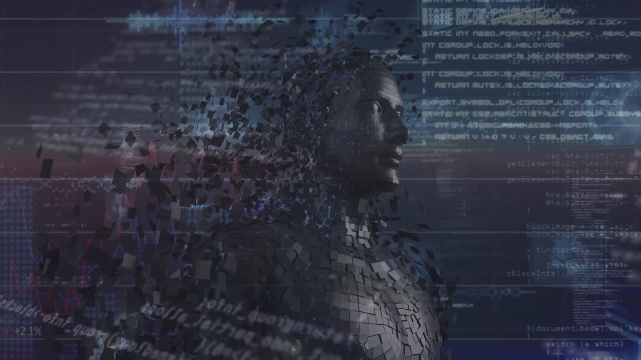 Animation of data processing over digital human model