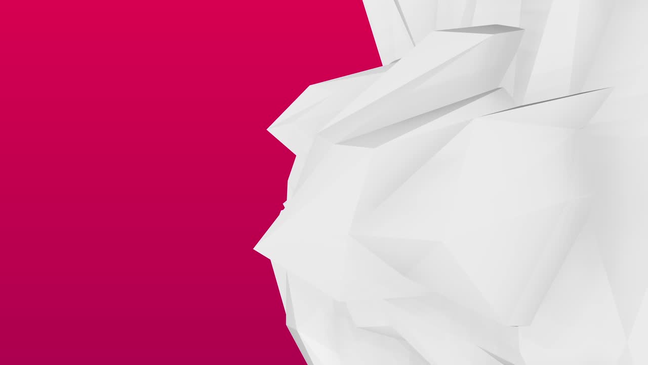 abstracción geométrica enorme en 3d en el fondo de color plano