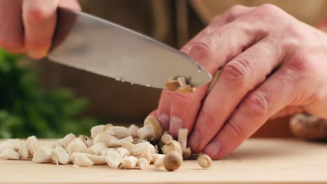 Chopping Mushrooms