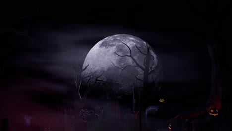 animación de fondo de la noche de halloween, video en 4k