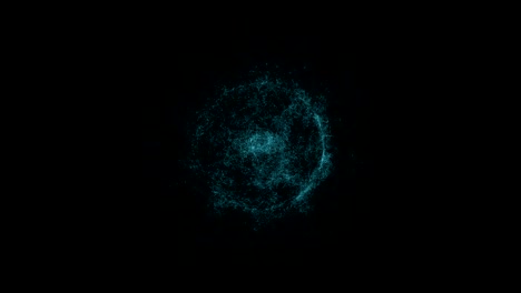 dark background with animated sphere