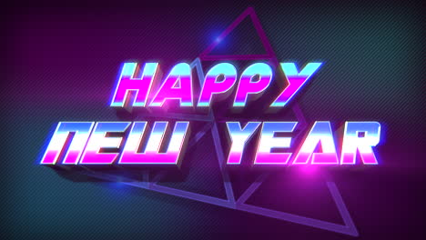 Happy-New-Year-with-neon-retro-triangle-in-80s-style