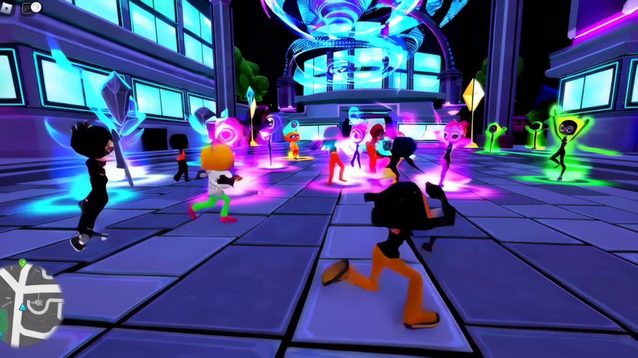 Vibrant Virtual Dance Party