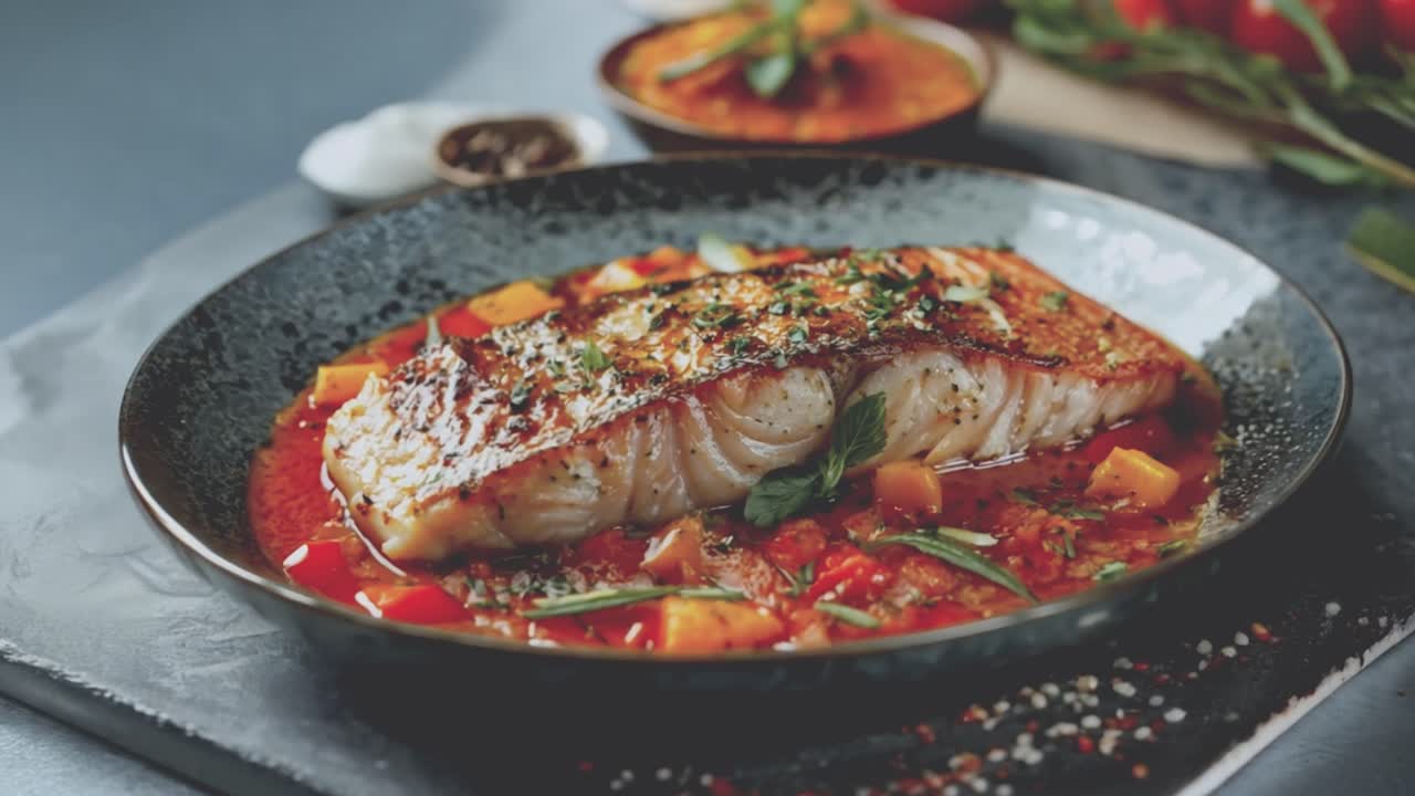 Delicious salmon dish