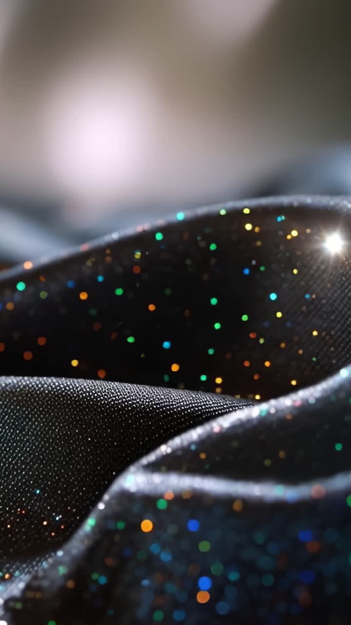 A Captivating Glimpse of Shimmering Textures and Glowing Particles Reflecting Light in an Artistic and Ethereal Composition