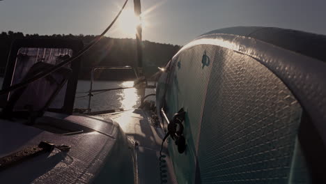 view from a yacht at sea in lefkada, greece
