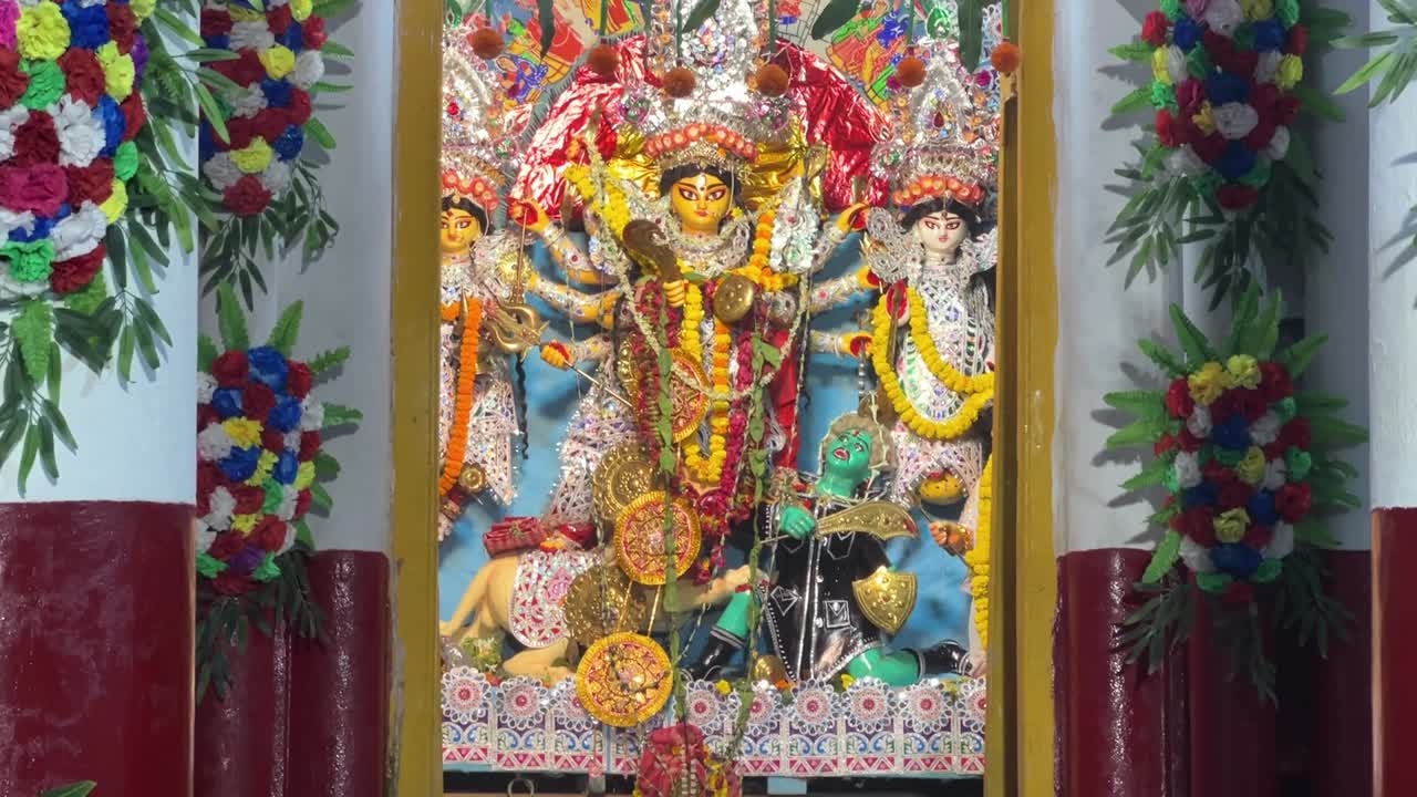 Traditional Bonedi-themed Durga Puja at Kolkata, India