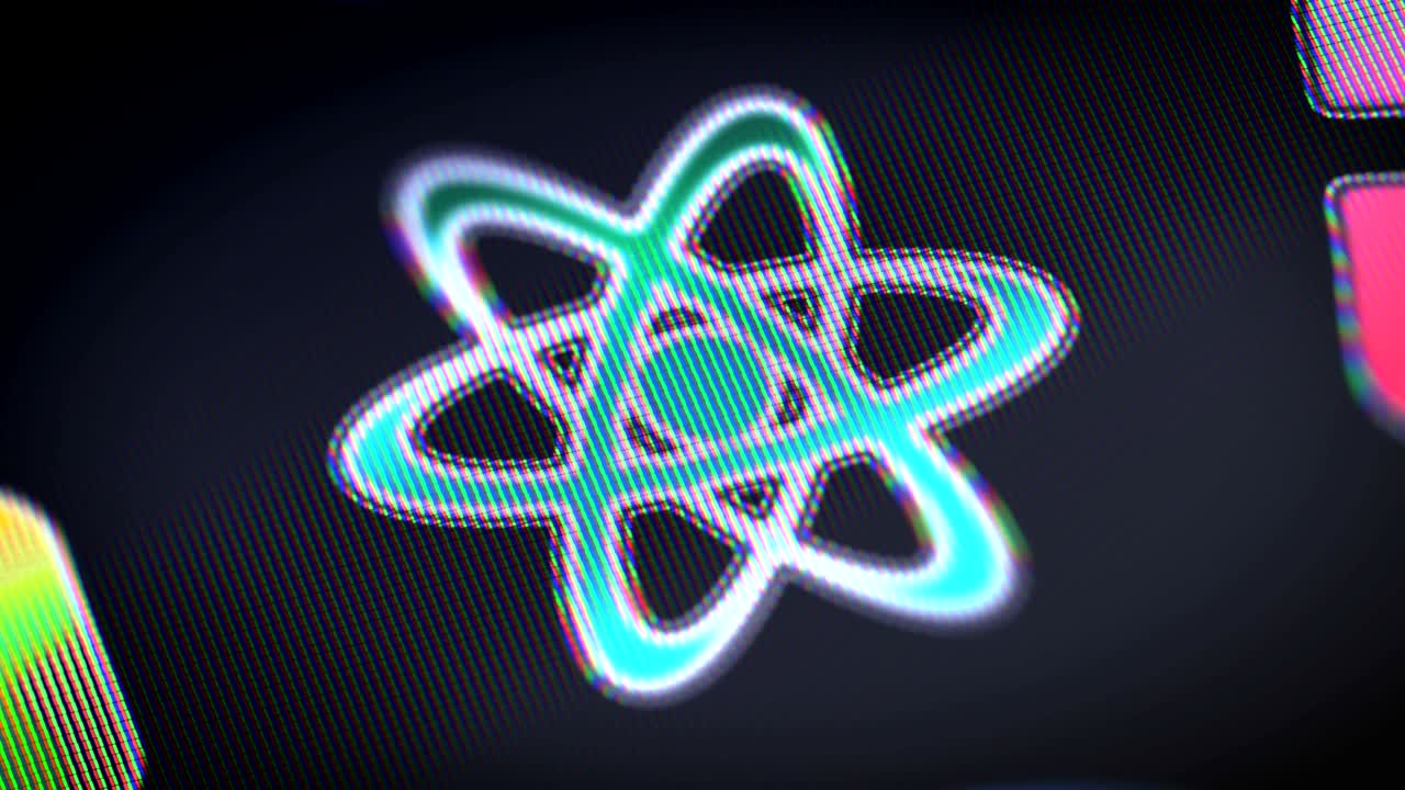 화면에 있는 아이콘: 루핑 원자