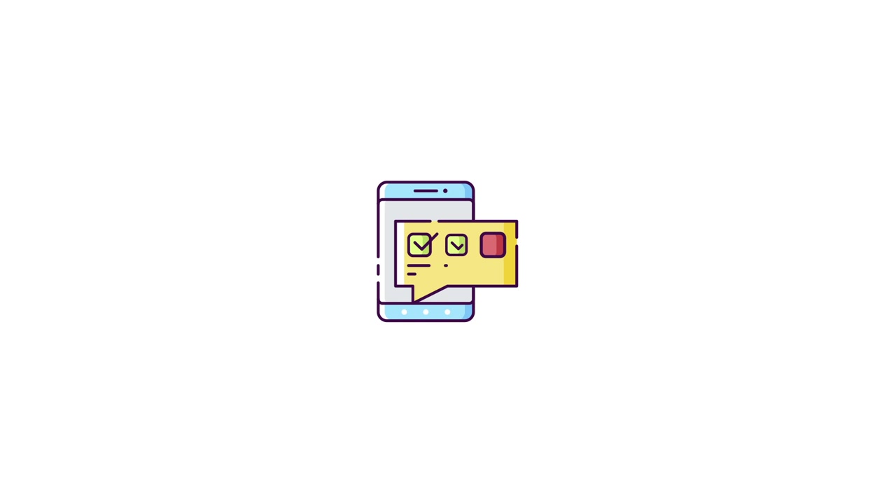 Mobile Phone Displaying Animated Checklist with Checkmarks