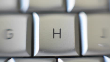 the letter h is on a computer keyboard