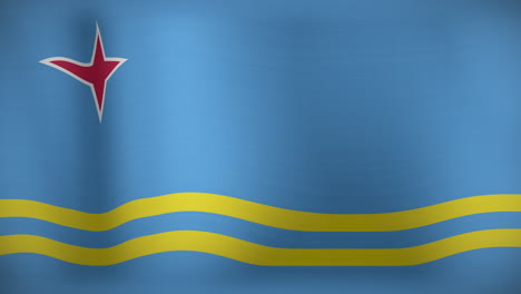 animación de la bandera nacional de aruba ondeando