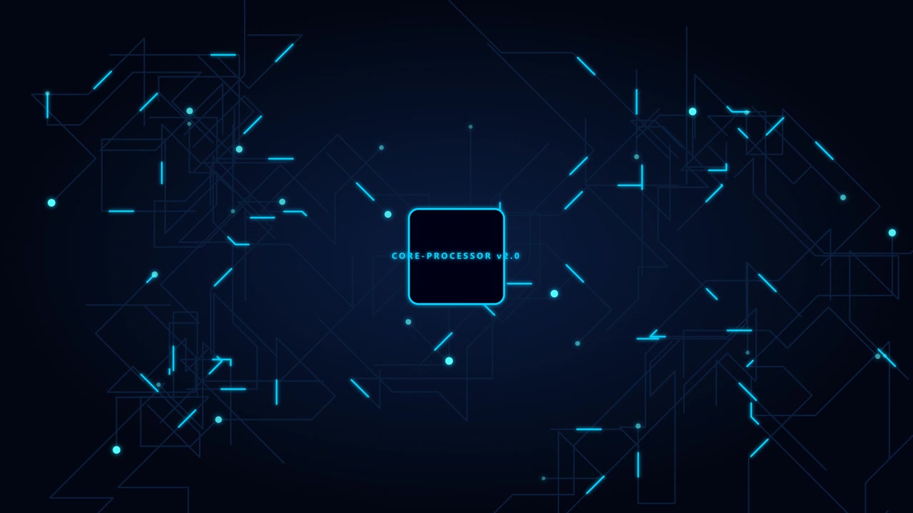 Digital processorchip med glødende datanetværksforbindelser