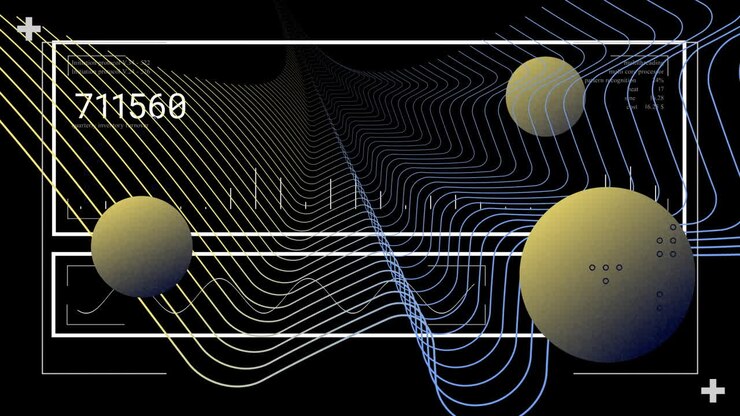 Animation of shapes and spots over data processing