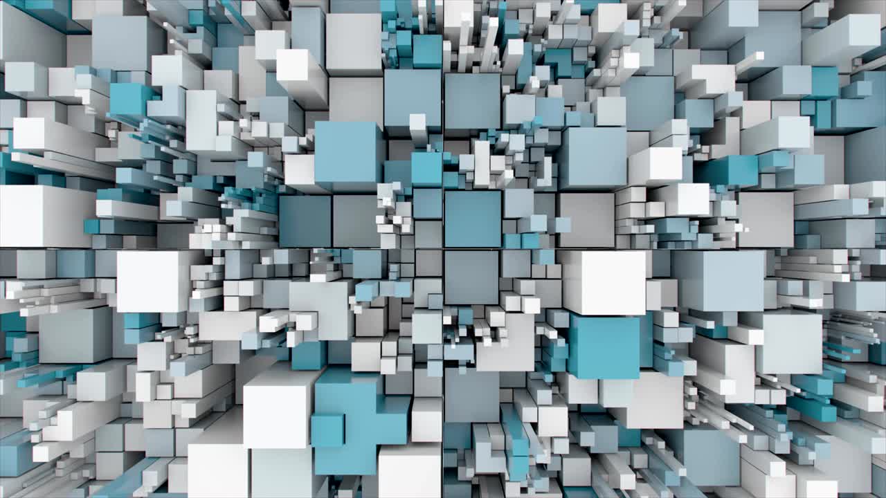 la superficie del cubo cambia de color en 4k.